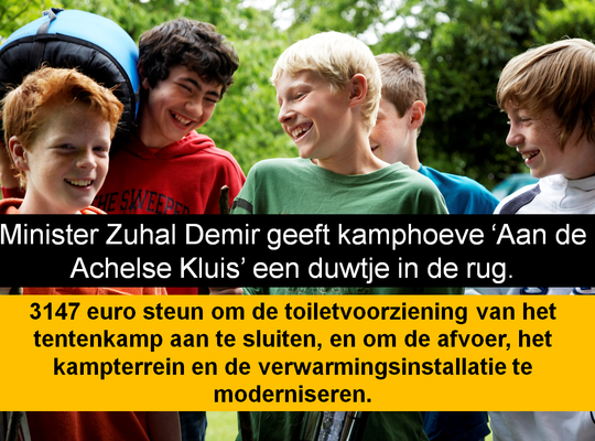 Zuhal Demir geeft kamphoeve Aan de Achelse Kluis een duwtje in de rug.